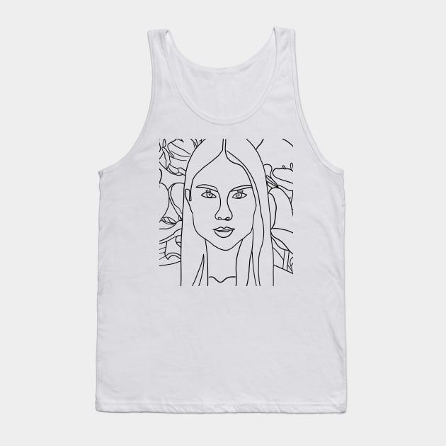 Woman face Tank Top by Shurkason